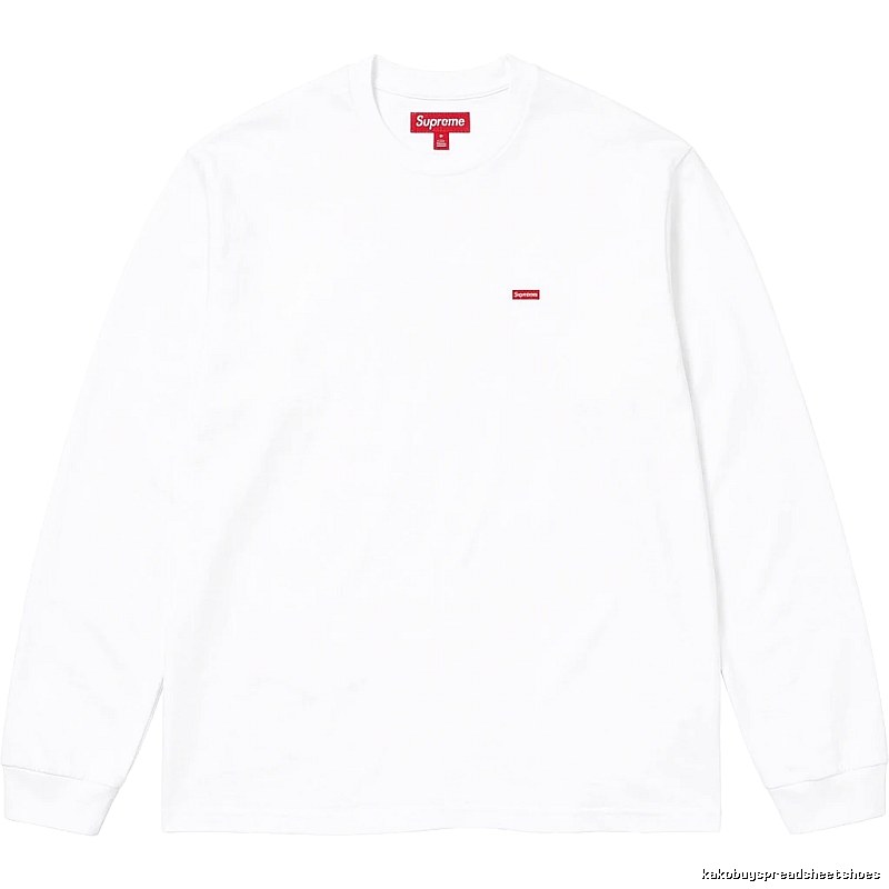 Supreme basic simple white long-sleeve
