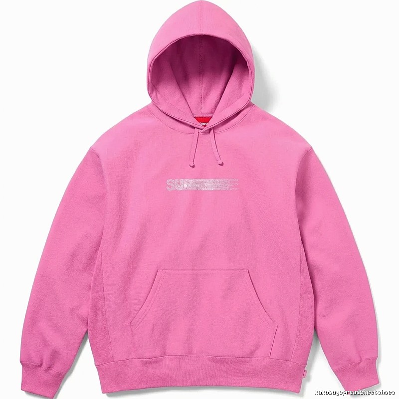 Supreme basic style simple pink hoodie