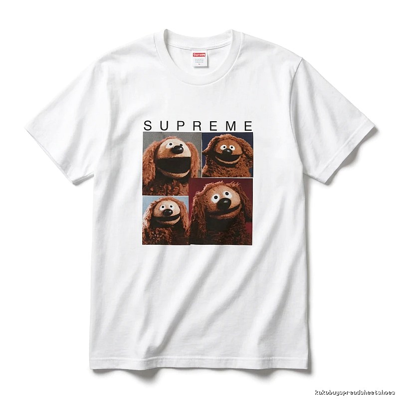 Supreme cartoon print white T-shirt