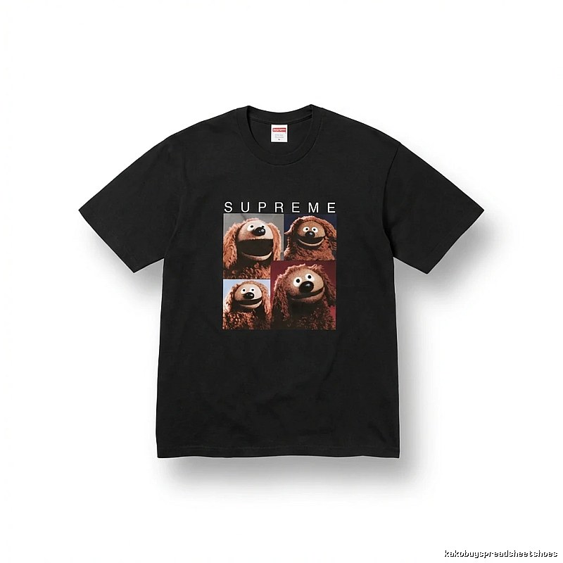 Supreme Cartoon Style Black T-shirt