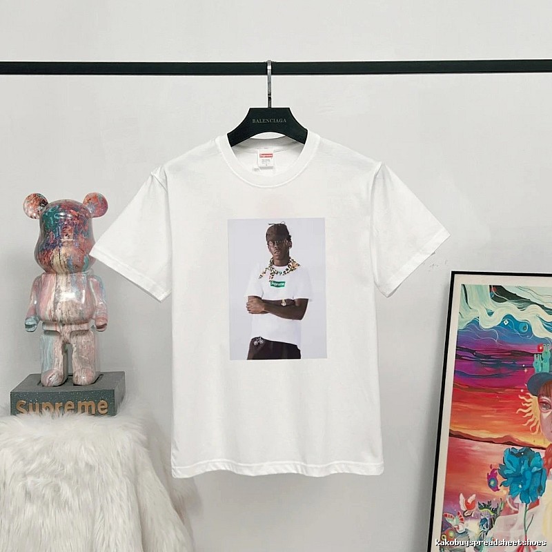 Supreme Character Print Street Style White T-Shirt