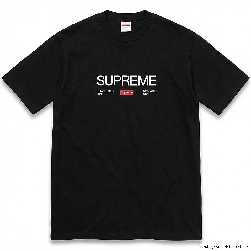 Supreme classic black T-shirt