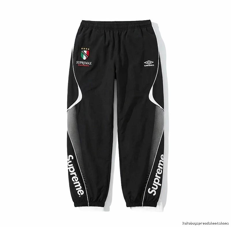 Supreme co-branded sporty black pants