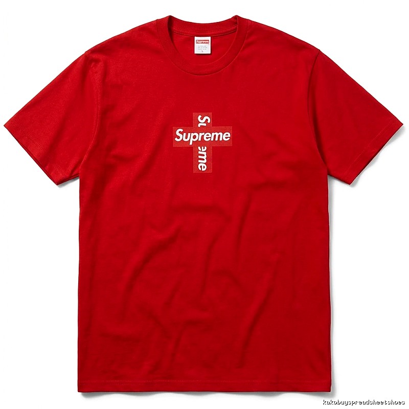 Supreme Cross Simple Style Red Clothes
