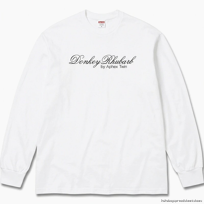 Supreme letter style white long-sleeve