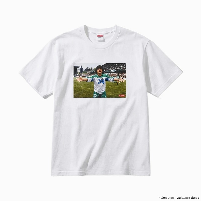 Supreme Maradona-style white T-shirt
