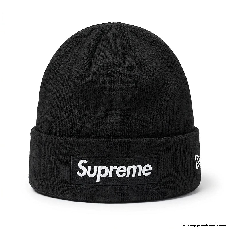 Supreme minimalist style black cold hat