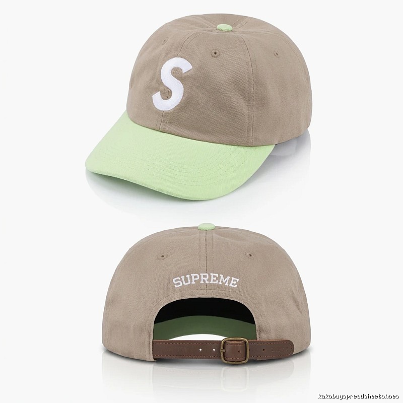 Supreme minimalist style gray-green hat