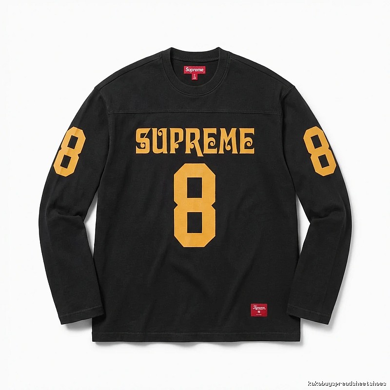 Supreme No.8 Retro Style Black T-shirt