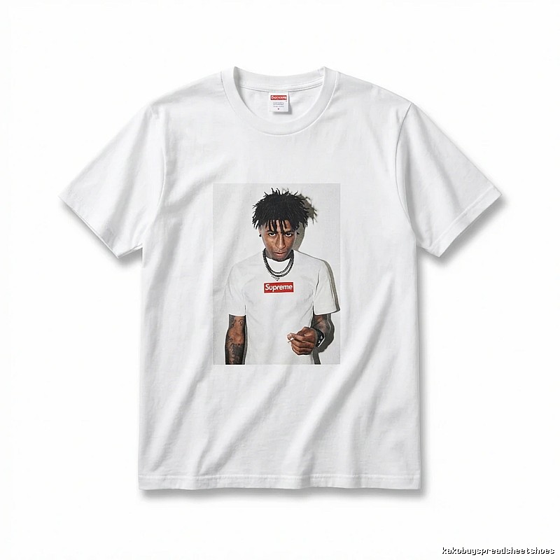 Supreme Portrait Print Style White T-shirt