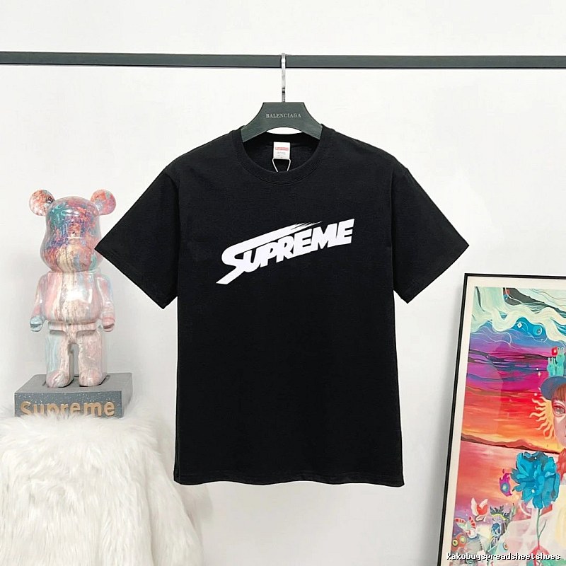 Supreme Printed Street-Style Black T-Shirt