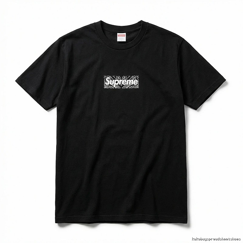 Supreme - printed trendy black T - shirt