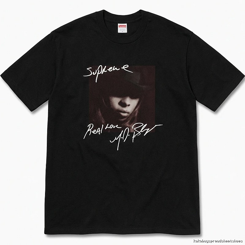 Supreme Real Love Style Black T-shirt
