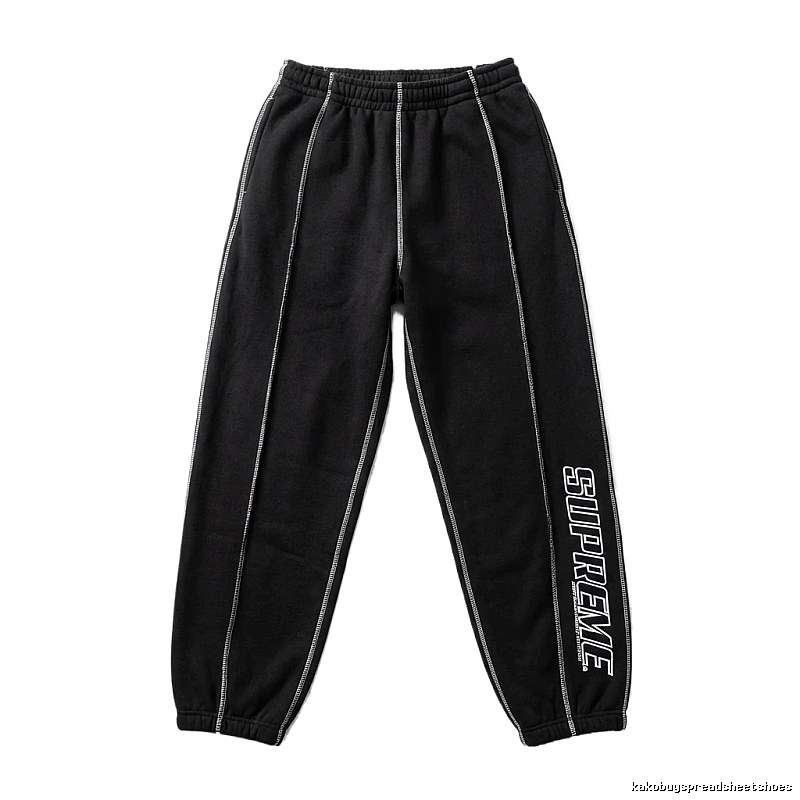 Supreme Side Lettering Black Sweatpants