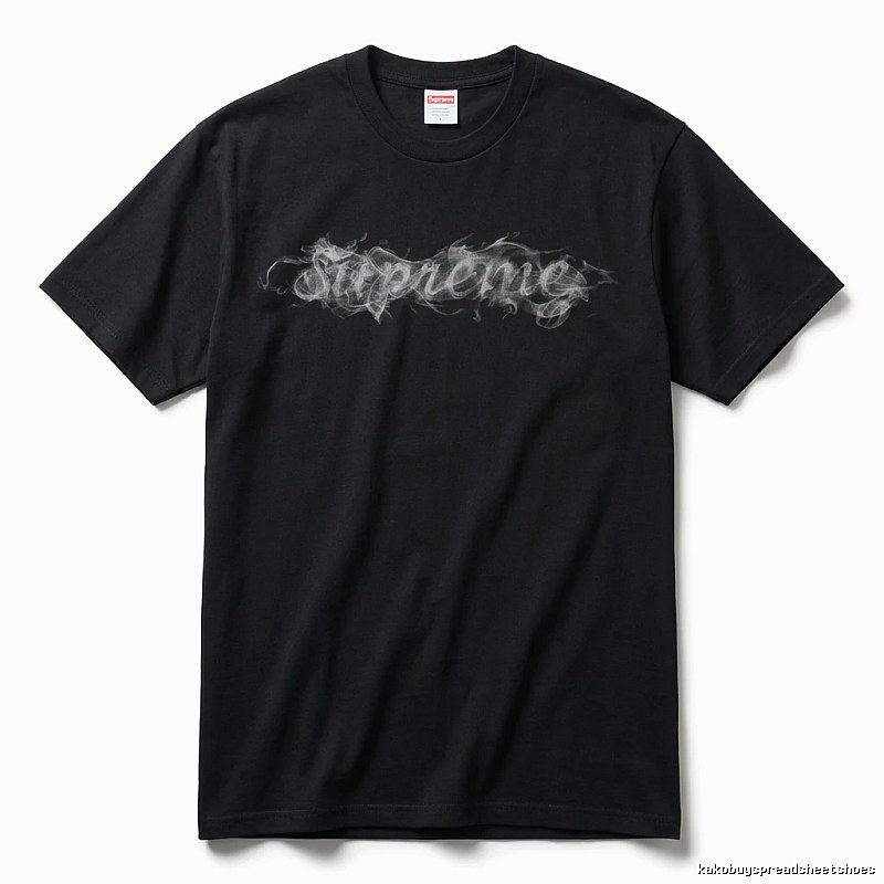Supreme Smoke Style Black T-shirt