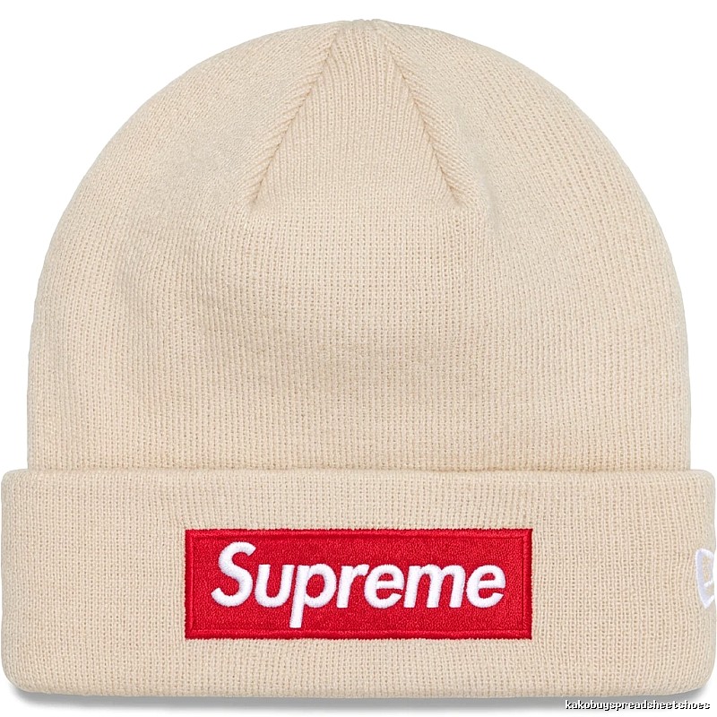 Supreme solid color simple style beige hat
