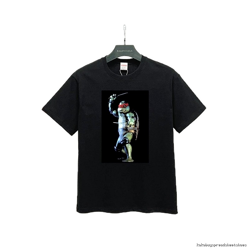 Supreme x Ninja Turtles Co-branded Street Style Black T-Shirt