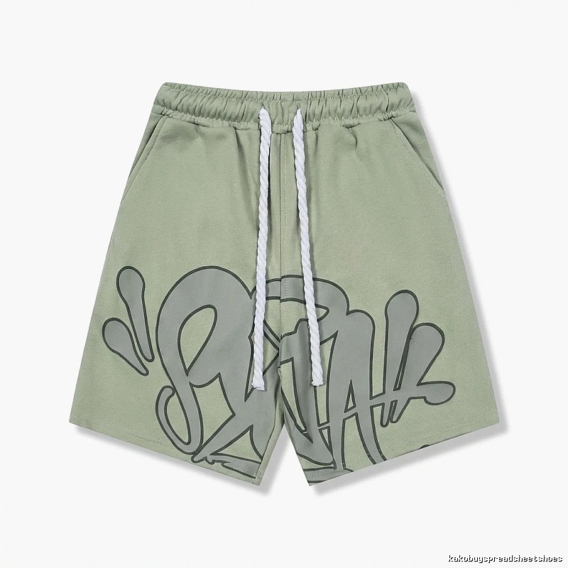 SynaWorld Graffiti Style Ash-Green Shorts