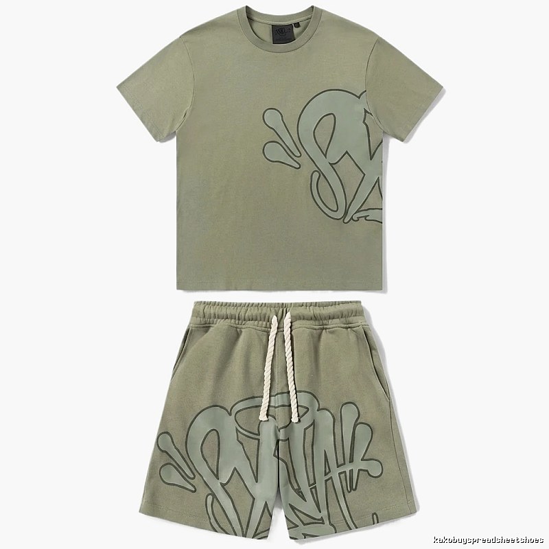 SynaWorld Graffiti Style Khaki Suit