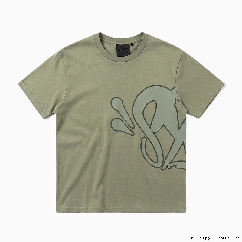 SynaWorld Graffiti Style Khaki T-shirt