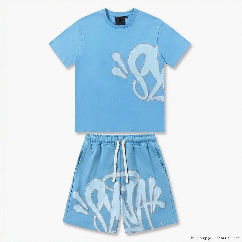 SynaWorld Graffiti-style Light Blue Suit