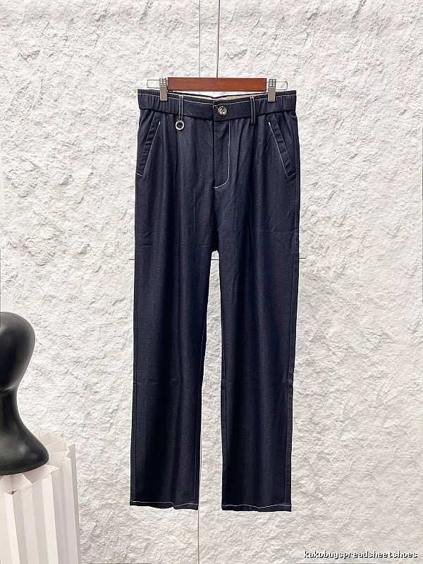 Tailored Straight Trousers - pressed-looking front and clean waistband for weekend