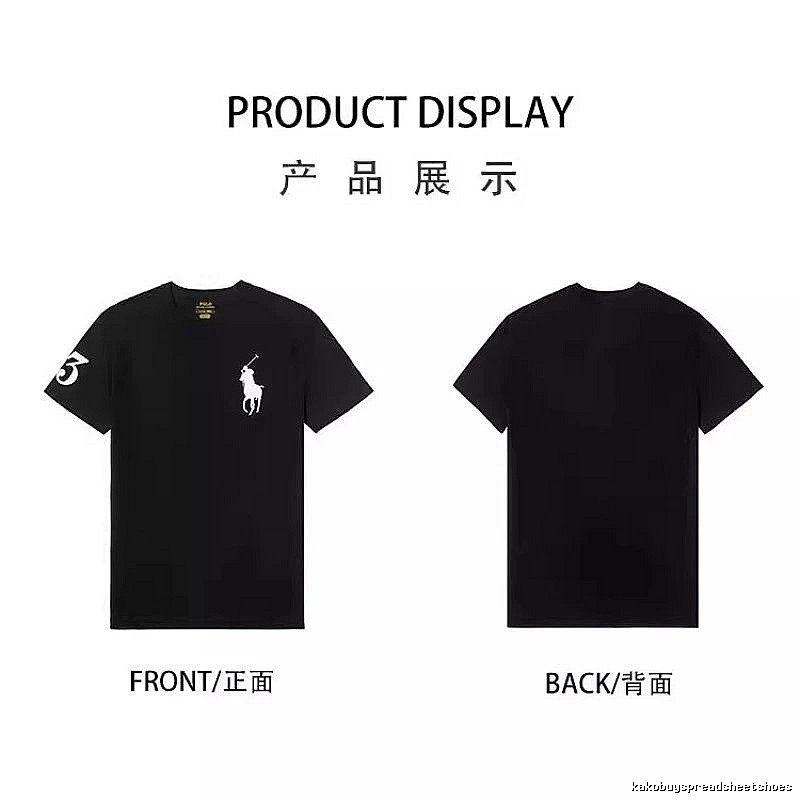 The classic and simple black T-shirt of Ralph Lauren.