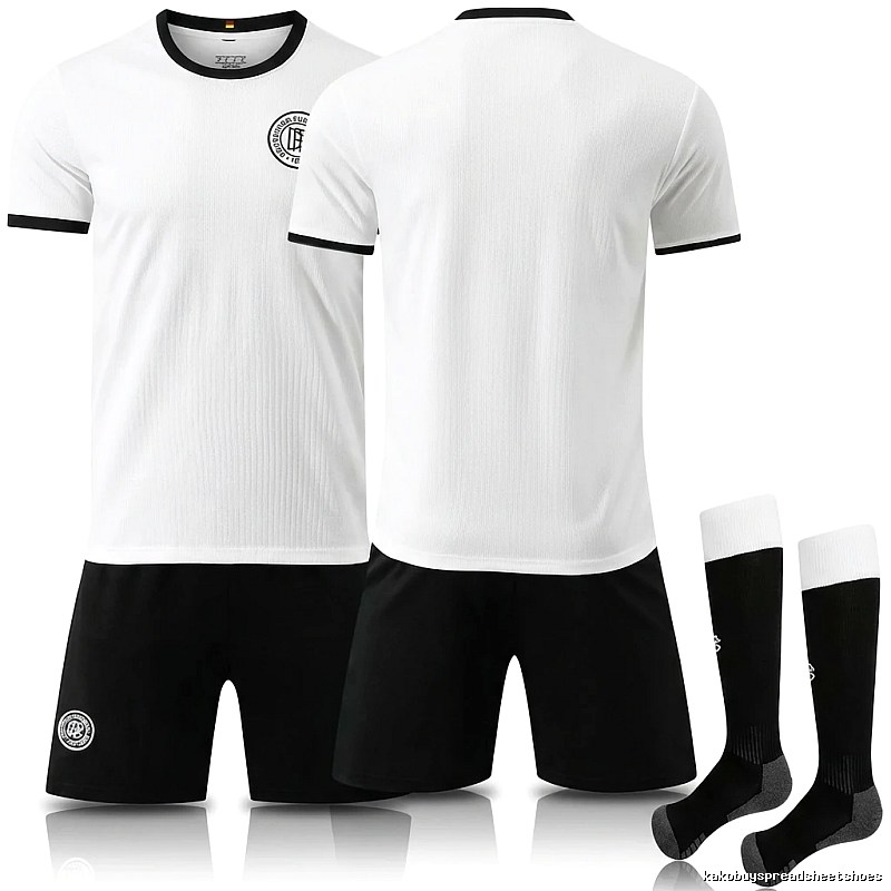 The classic black-and-white football jersey of the German national team.