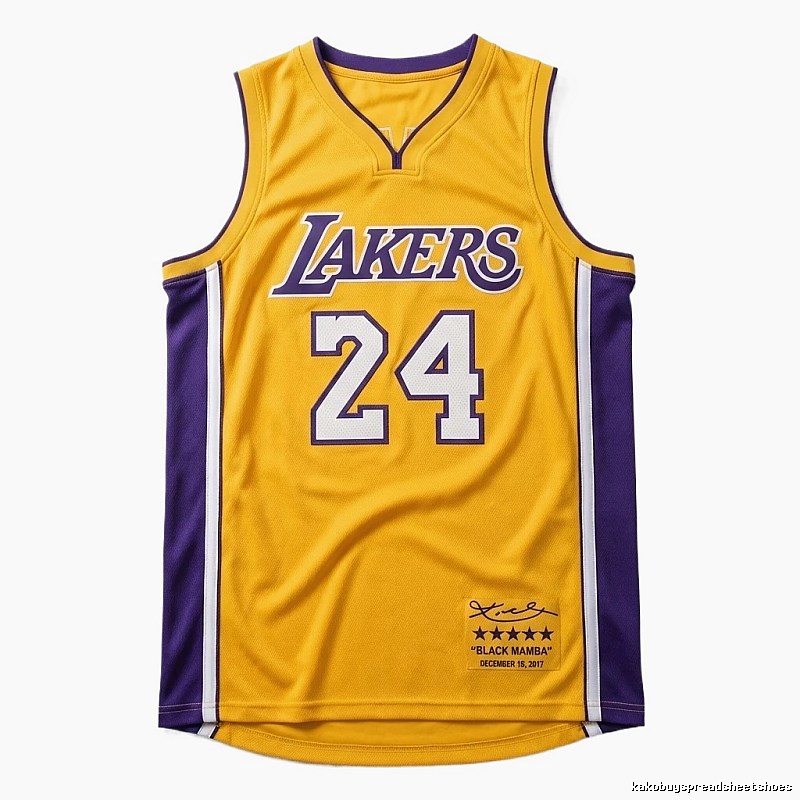 The No. 24 yellow jersey of the Los Angeles Lakers.