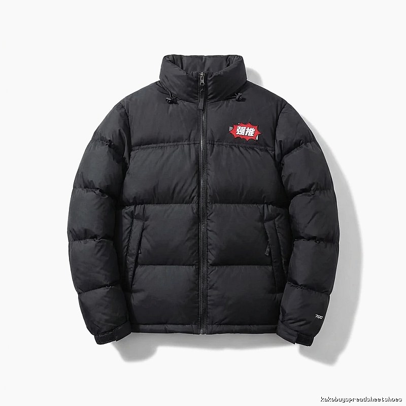 The North Face black trendy and cool down jacket.