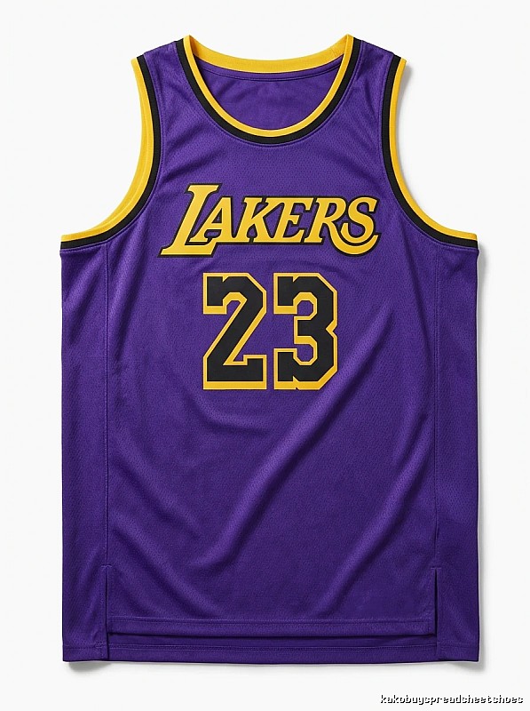 The retro-style No. 23 jersey of the Lakers.