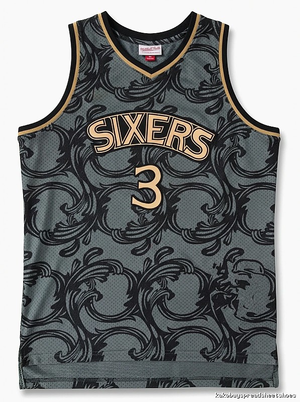 The retro-style No. 3 Allen Iverson jersey of Philadelphia.