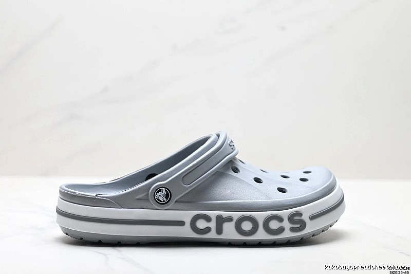 The trendy and cool style of Crocs clogs in silver gray.