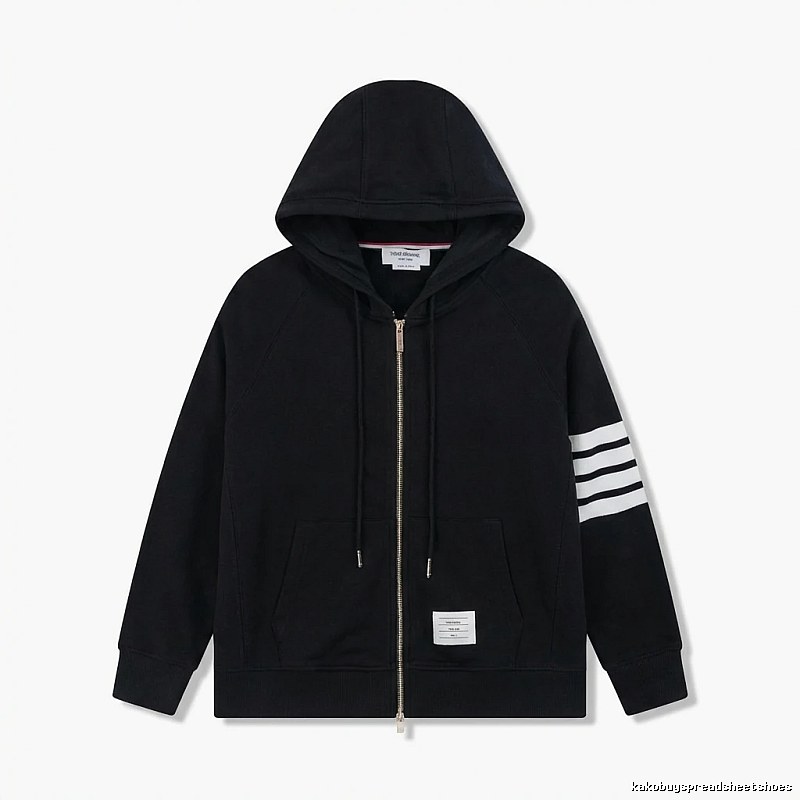 Thom Browne minimalist black hoodie