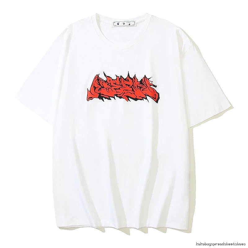 Thrasher Classic Flame logo T-shirt White Red Thrasher for Daily Styling