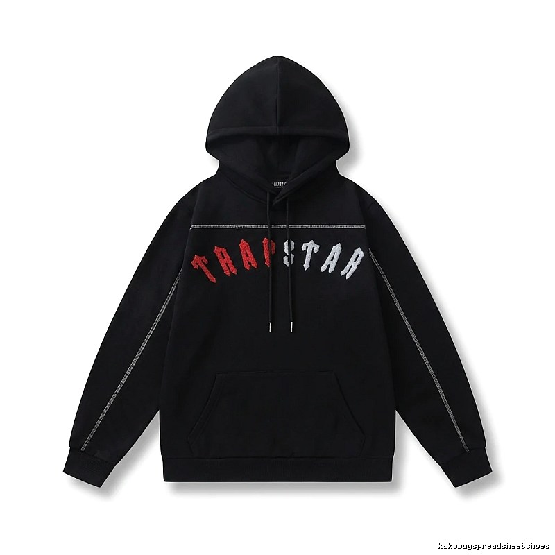 Trapstar letter-style black hoodie