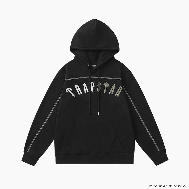 Trapstar letter-style black hoodie