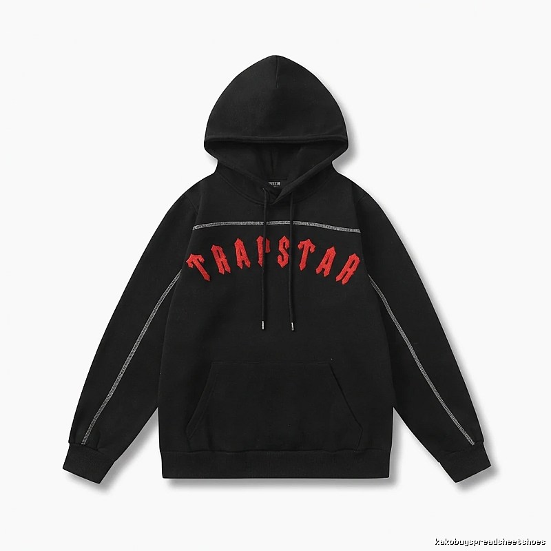 Trapstar Letter Trendy Cool Black Sweatshirt