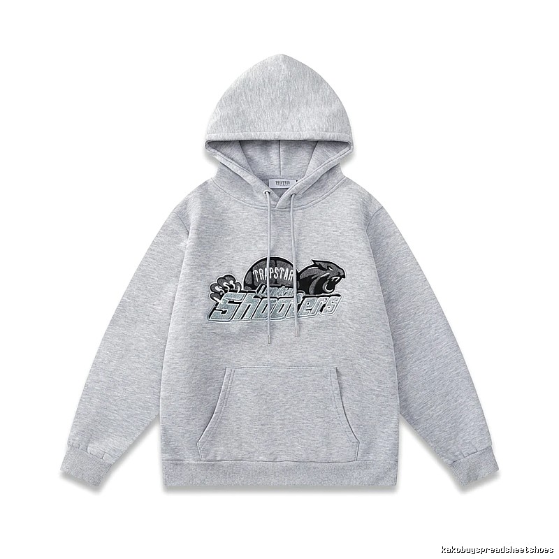 Trapstar - printed casual - style grey hoodie