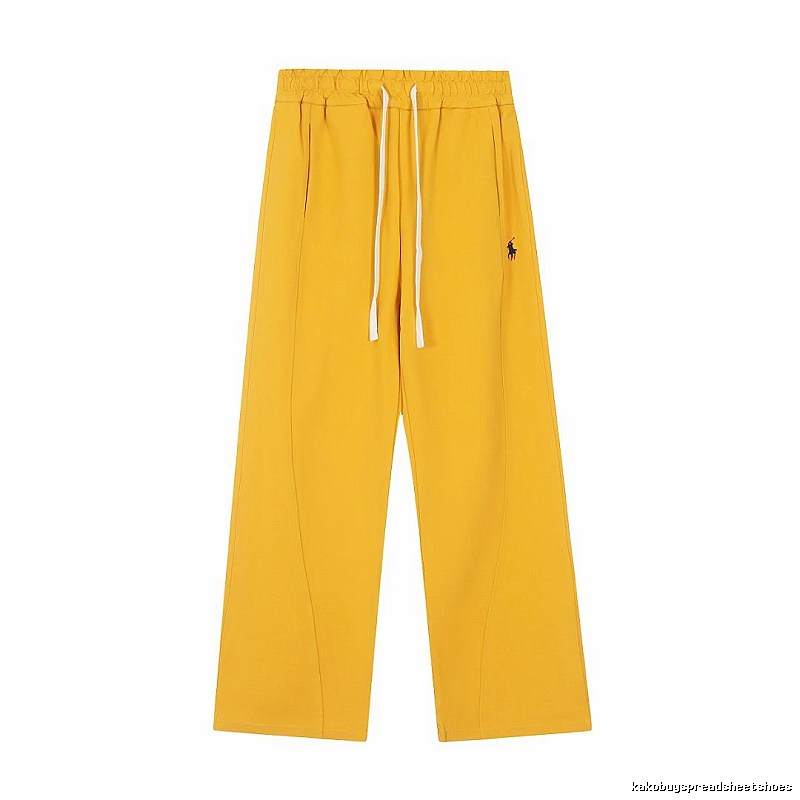 Travel Drawstring Straight Pants by RalphLauren - Mustard Yellow