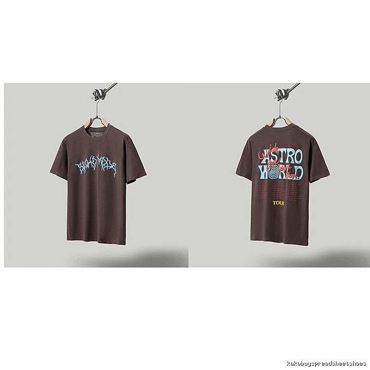 Travis Scott Astroworld Street Style Dark Brown T-Shirt