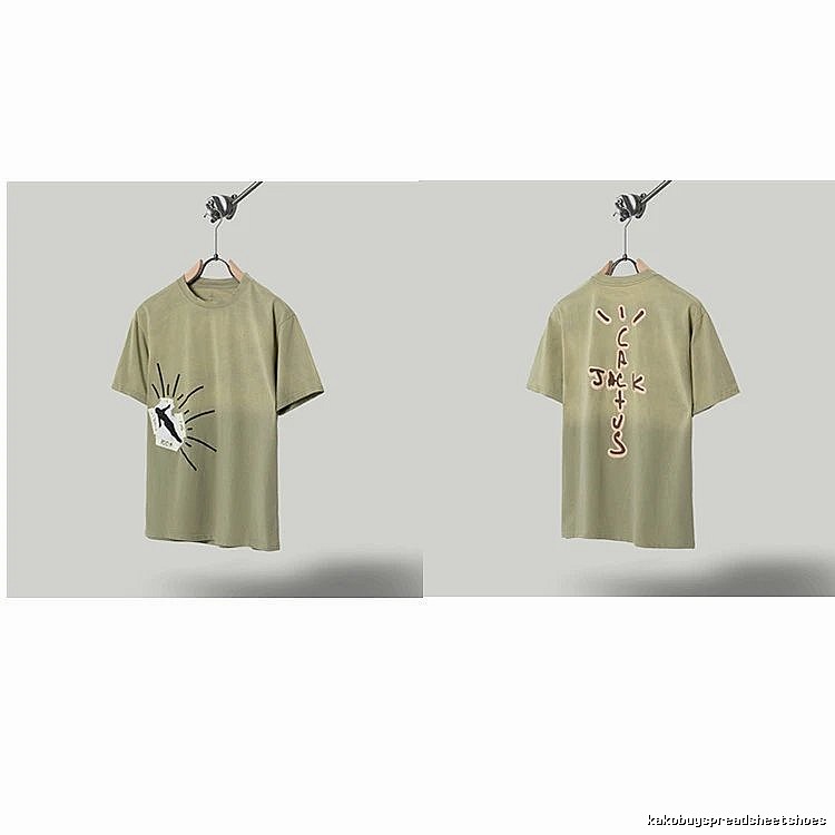 Travis Scott Cactus Jack Streetwear Khaki Green T-Shirt