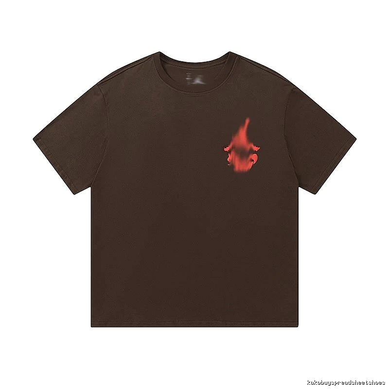 Travis Scott Easy Match Graphic T-shirt Brown Travis Scott for Leisure Wear