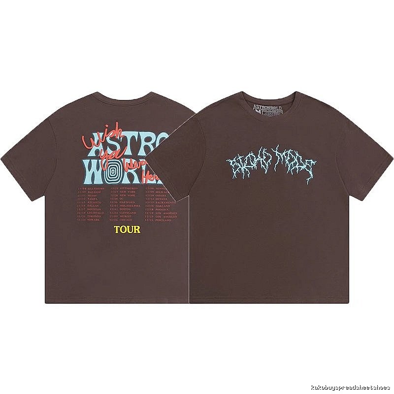 Travis Scott Logo Detail Graphic T-shirt Brown Travis Scott with Relaxed Feel