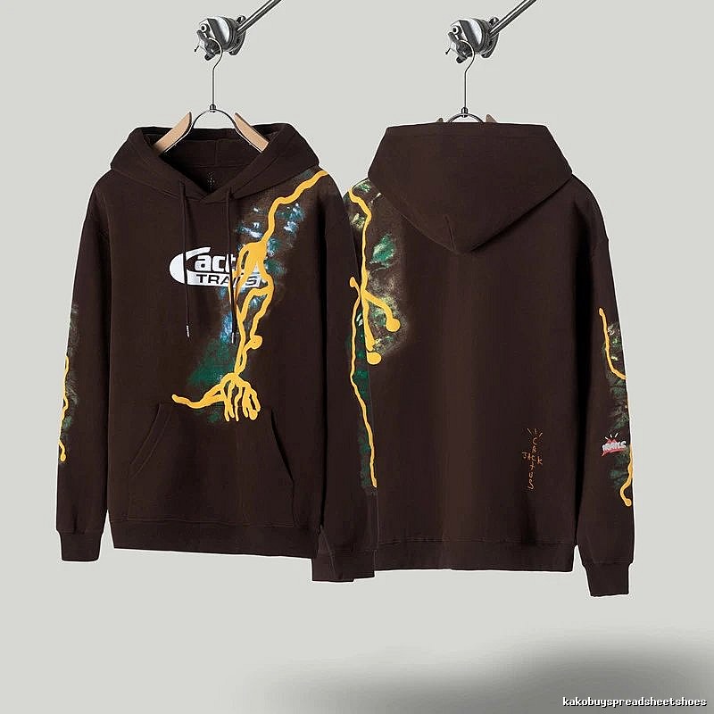 Travis Scott Travel Graphic hoodie Green Printed Graphics with Modern Look