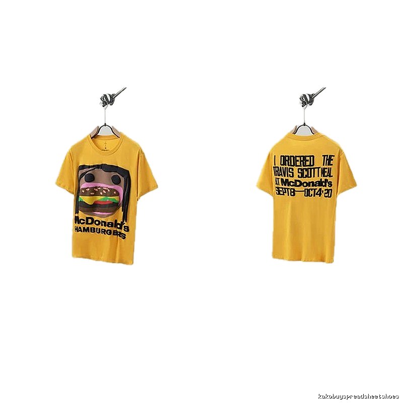 Travis Scott x McDonald's Co-branded Street Style Yellow T-Shirt