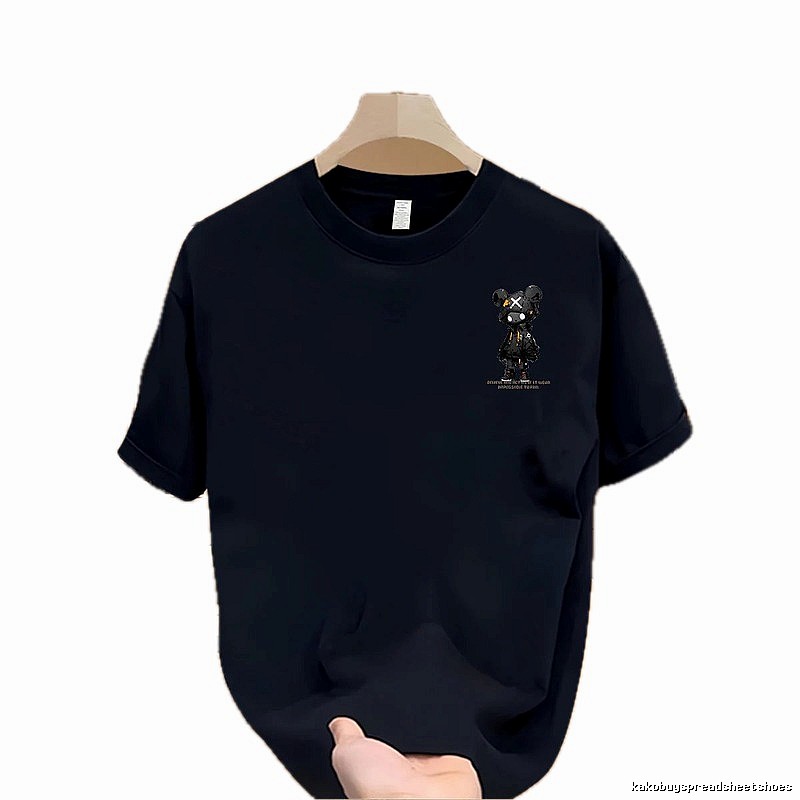 Trendy Brand Gloomy Bear Printed Street Style Navy Blue T-shirt