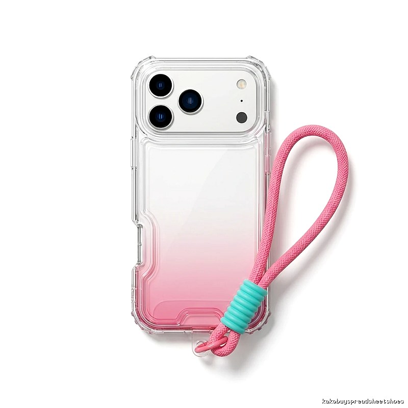 Trendy brand transparent gradient style iPhone case