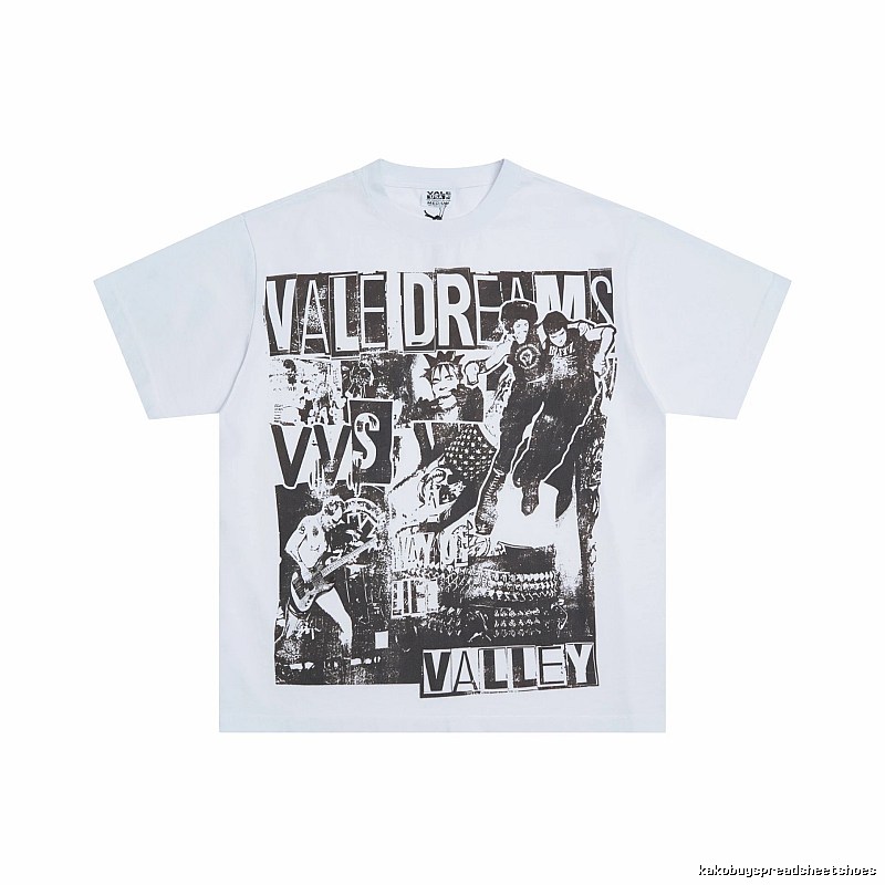 Valley Dreams Rock Style White Short-sleeve T-shirt