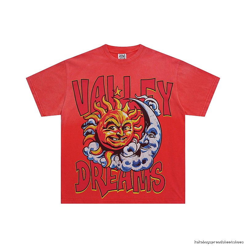 Valley Sun & Moon Vintage Red Short-sleeve T-shirt